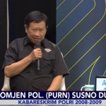 Susno Duadji Perang Bintang saat memberikan pernyataan mengenai kasus Febrie Adriansyah.