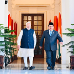 Prabowo Terima Narendra Modi di Istana Merdeka Jakarta.