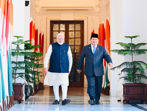 Prabowo Terima Narendra Modi di Istana Merdeka Jakarta.