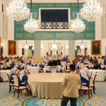 Santri Kunjungi Istana Kepresidenan saat mengikuti program Istana untuk Anak Sekolah di Jakarta.