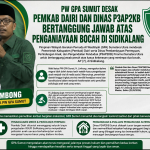 PW GPA Sumut Desak Pemkab Dairi dan Dinas P3AP2KB Bertanggung Jawab Atas Penganiayaan Bocah di Sidikalang